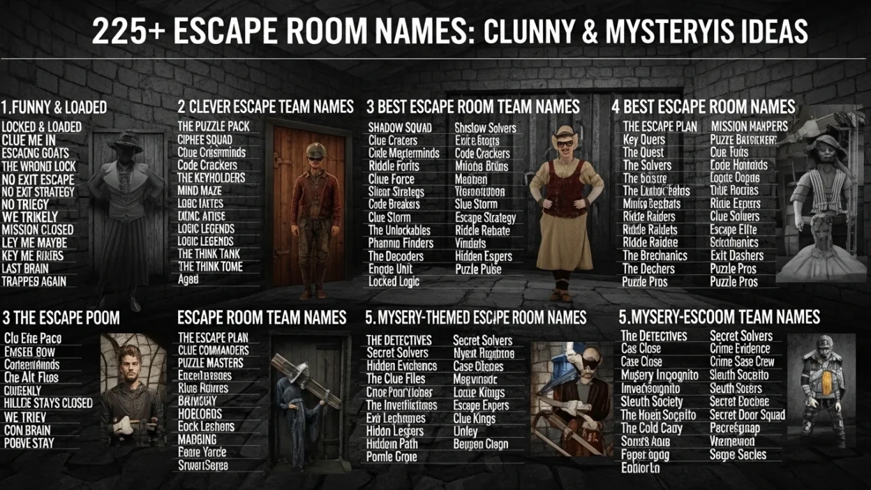 Escape Room Team Names