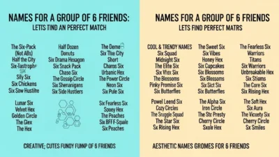 Names for a Group of 6 Friends